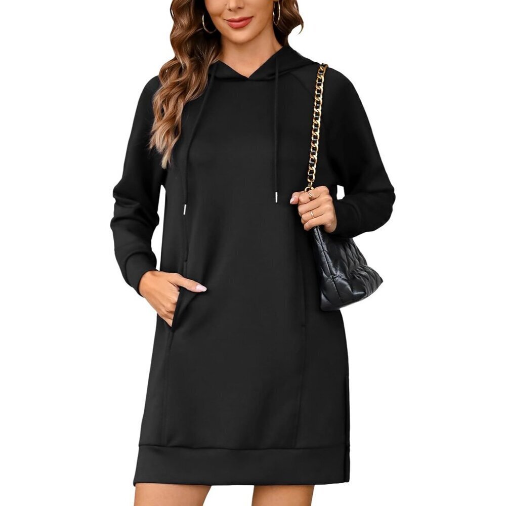 Hoodie Dress Women Oversized Sweatshirt Dress With Pockets Fall Winter